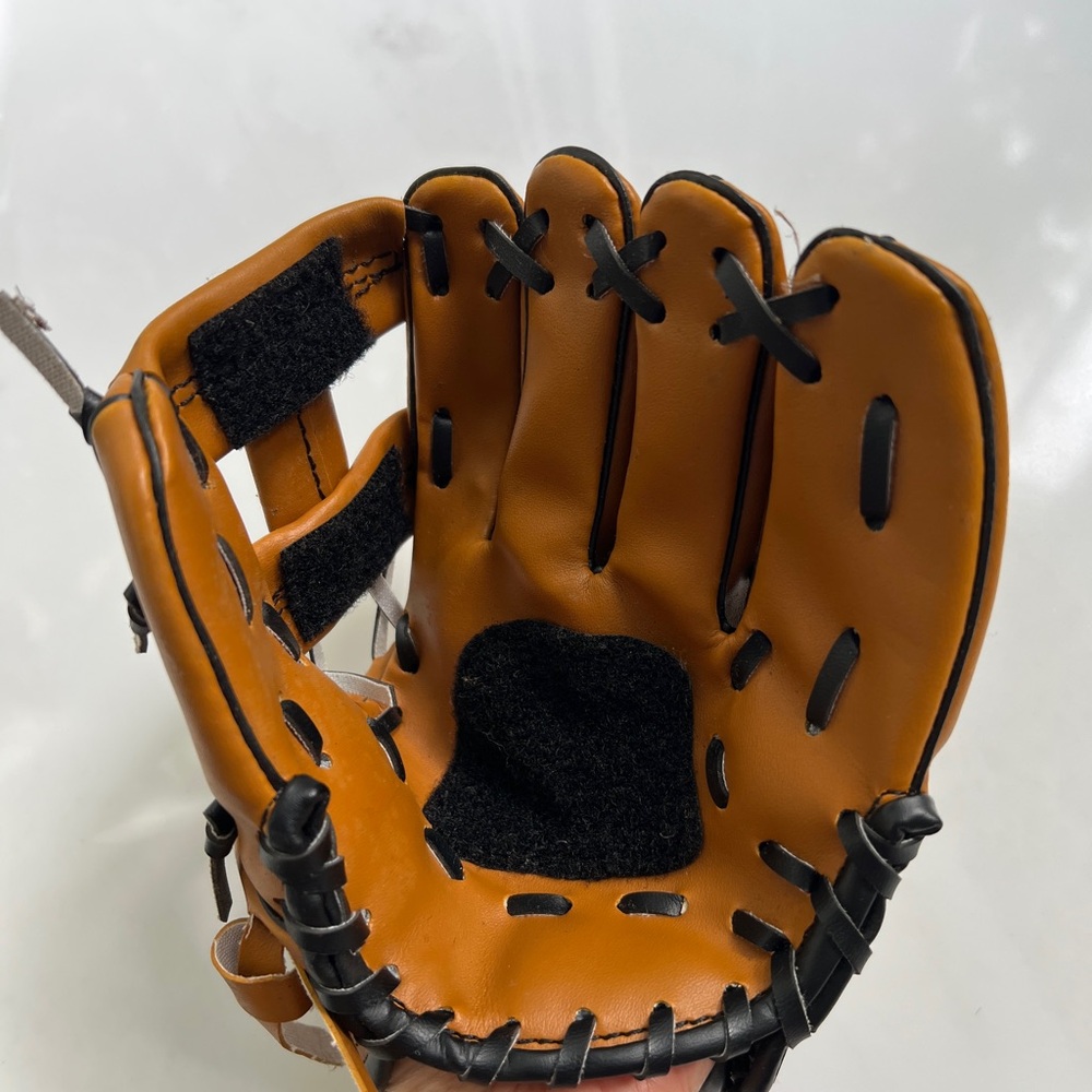 Kids Baseball Glove softball mitts by Wide Ball Brown with black accents